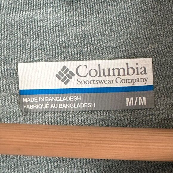 Columbia Cowl Neck Athletic Top Pullover Womens Medium Green Colorblock Hiking - Picture 3 of 8